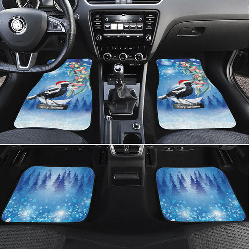 Australia Magpie Christmas In July Car Mats Eucalyptus Snow Globe Merry Xmas