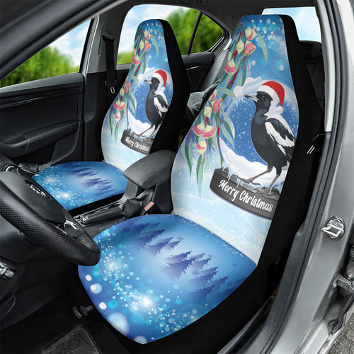 Australia Magpie Christmas In July Car Seat Cover Eucalyptus Snow Globe Merry Xmas