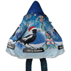 Australia Magpie Christmas In July Cloak Eucalyptus Snow Globe Merry Xmas