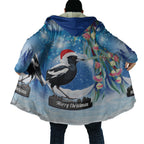 Australia Magpie Christmas In July Cloak Eucalyptus Snow Globe Merry Xmas