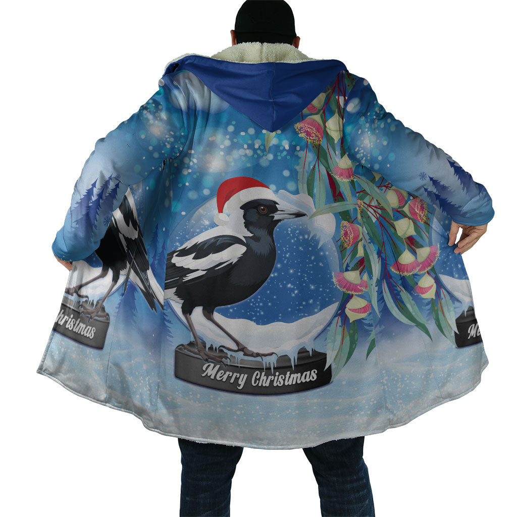 Australia Magpie Christmas In July Cloak Eucalyptus Snow Globe Merry Xmas