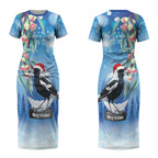 Australia Magpie Christmas In July Couples Matching Short Sleeve Bodycon Dress and Hawaiian Shirt Eucalyptus Snow Globe Merry Xmas LT22