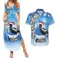 Australia Magpie Christmas In July Couples Matching Summer Maxi Dress and Hawaiian Shirt Eucalyptus Snow Globe Merry Xmas