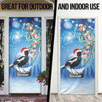 Australia Magpie Christmas In July Door Cover Eucalyptus Snow Globe Merry Xmas
