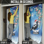 Australia Magpie Christmas In July Door Cover Eucalyptus Snow Globe Merry Xmas