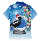 Australia Magpie Christmas In July Family Matching Long Sleeve Bodycon Dress and Hawaiian Shirt Eucalyptus Snow Globe Merry Xmas