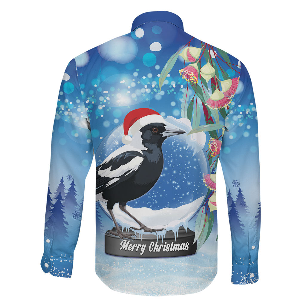 Australia Magpie Christmas In July Family Matching Mermaid Dress and Hawaiian Shirt Eucalyptus Snow Globe Merry Xmas