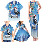 Australia Magpie Christmas In July Family Matching Tank Maxi Dress and Hawaiian Shirt Eucalyptus Snow Globe Merry Xmas