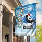 Australia Magpie Christmas In July Garden Flag Eucalyptus Snow Globe Merry Xmas