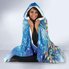 Australia Magpie Christmas In July Hooded Blanket Eucalyptus Snow Globe Merry Xmas