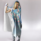 Australia Magpie Christmas In July Hooded Blanket Eucalyptus Snow Globe Merry Xmas