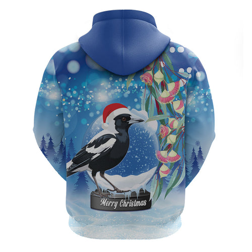 Australia Magpie Christmas In July Hoodie Eucalyptus Snow Globe Merry Xmas