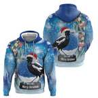 Australia Magpie Christmas In July Hoodie Eucalyptus Snow Globe Merry Xmas