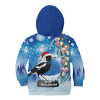 Australia Magpie Christmas In July Kid Hoodie Eucalyptus Snow Globe Merry Xmas