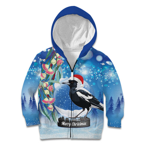 Australia Magpie Christmas In July Kid Hoodie Eucalyptus Snow Globe Merry Xmas