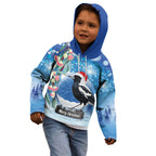 Australia Magpie Christmas In July Kid Hoodie Eucalyptus Snow Globe Merry Xmas