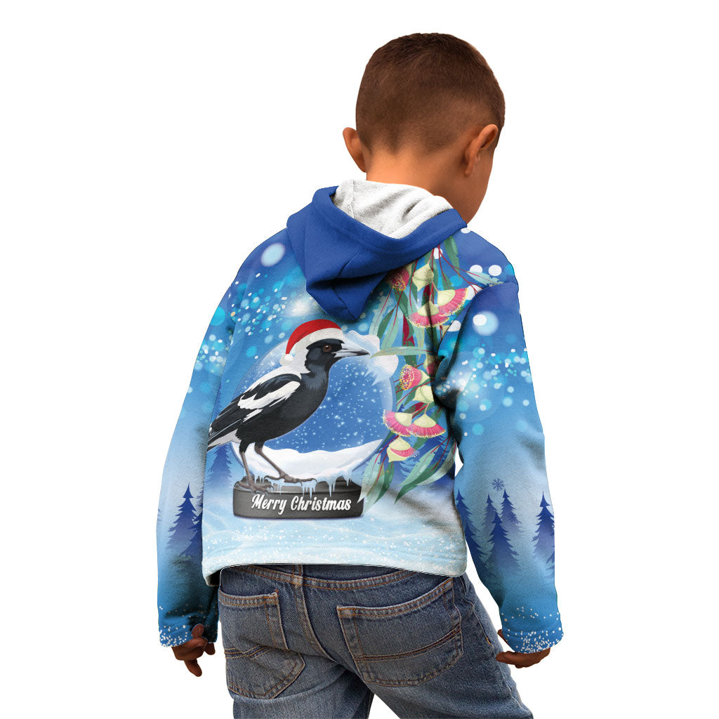 Australia Magpie Christmas In July Kid Hoodie Eucalyptus Snow Globe Merry Xmas