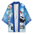 Australia Magpie Christmas In July Kimono Eucalyptus Snow Globe Merry Xmas