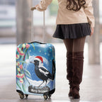Australia Magpie Christmas In July Luggage Cover Eucalyptus Snow Globe Merry Xmas