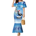 Australia Magpie Christmas In July Mermaid Dress Eucalyptus Snow Globe Merry Xmas
