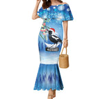 Australia Magpie Christmas In July Mermaid Dress Eucalyptus Snow Globe Merry Xmas