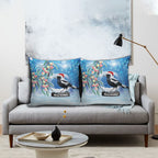 Australia Magpie Christmas In July Pillow Cover Eucalyptus Snow Globe Merry Xmas