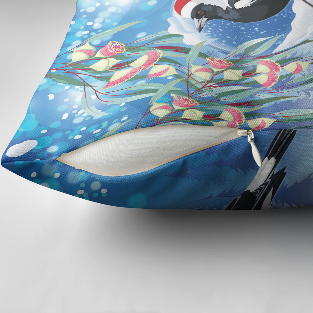 Australia Magpie Christmas In July Pillow Cover Eucalyptus Snow Globe Merry Xmas
