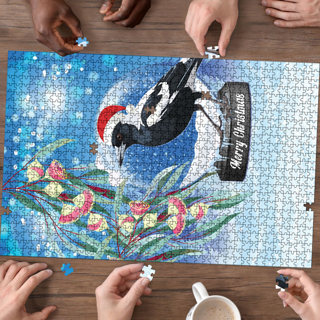 Australia Magpie Christmas In July Puzzle Eucalyptus Snow Globe Merry Xmas