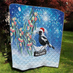 Australia Magpie Christmas In July Quilt Eucalyptus Snow Globe Merry Xmas