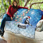 Australia Magpie Christmas In July Quilt Eucalyptus Snow Globe Merry Xmas