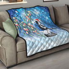 Australia Magpie Christmas In July Quilt Eucalyptus Snow Globe Merry Xmas