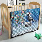 Australia Magpie Christmas In July Quilt Eucalyptus Snow Globe Merry Xmas