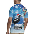 Australia Magpie Christmas In July Rugby Jersey Eucalyptus Snow Globe Merry Xmas
