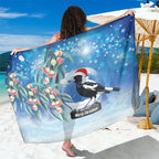 Australia Magpie Christmas In July Sarong Eucalyptus Snow Globe Merry Xmas