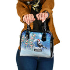 Australia Magpie Christmas In July Shoulder Handbag Eucalyptus Snow Globe Merry Xmas