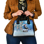 Australia Magpie Christmas In July Shoulder Handbag Eucalyptus Snow Globe Merry Xmas