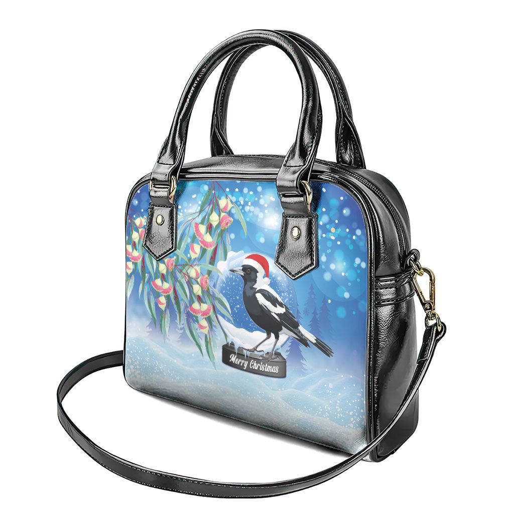 Australia Magpie Christmas In July Shoulder Handbag Eucalyptus Snow Globe Merry Xmas