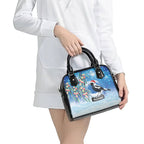 Australia Magpie Christmas In July Shoulder Handbag Eucalyptus Snow Globe Merry Xmas