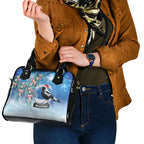 Australia Magpie Christmas In July Shoulder Handbag Eucalyptus Snow Globe Merry Xmas