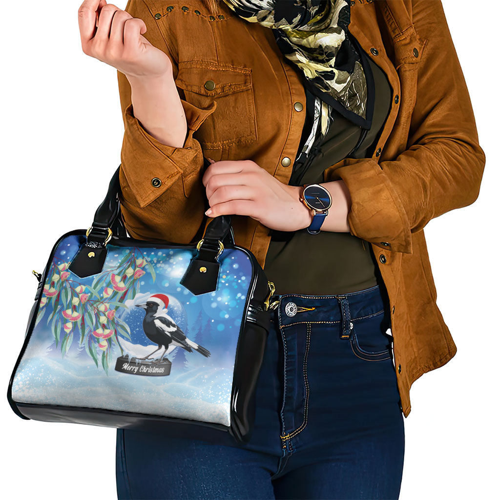 Australia Magpie Christmas In July Shoulder Handbag Eucalyptus Snow Globe Merry Xmas