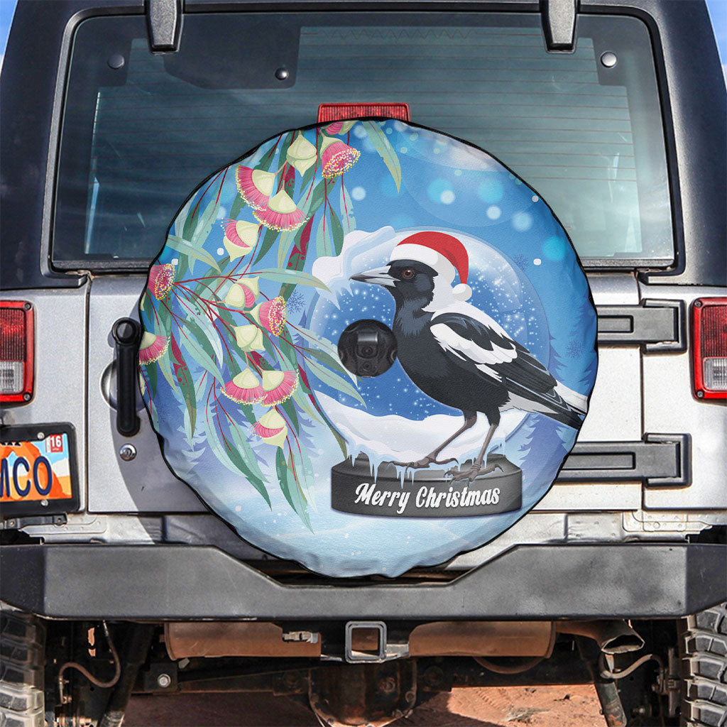Australia Magpie Christmas In July Spare Tire Cover Eucalyptus Snow Globe Merry Xmas