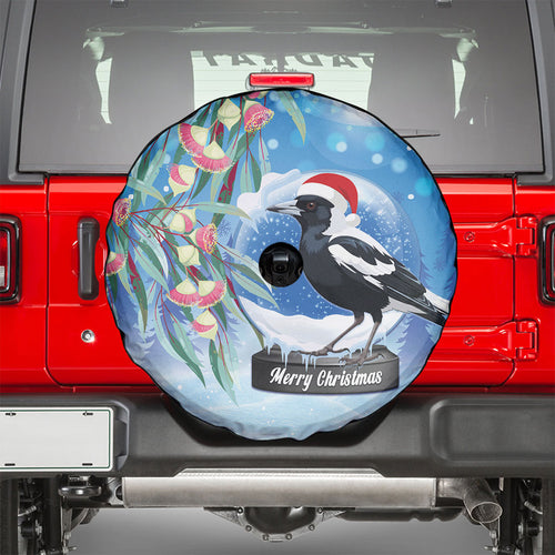 Australia Magpie Christmas In July Spare Tire Cover Eucalyptus Snow Globe Merry Xmas