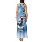 Australia Magpie Christmas In July Tank Maxi Dress Eucalyptus Snow Globe Merry Xmas