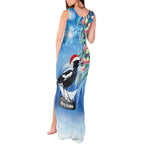 Australia Magpie Christmas In July Tank Maxi Dress Eucalyptus Snow Globe Merry Xmas