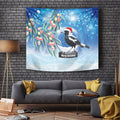 Australia Magpie Christmas In July Tapestry Eucalyptus Snow Globe Merry Xmas