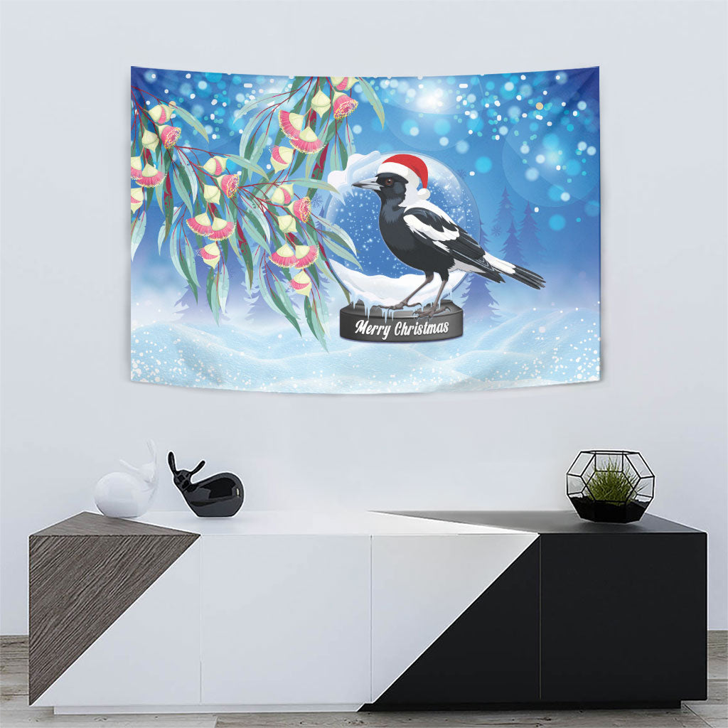 Australia Magpie Christmas In July Tapestry Eucalyptus Snow Globe Merry Xmas