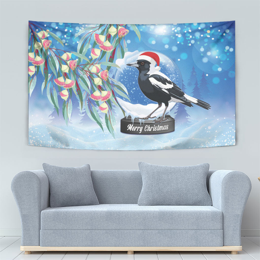 Australia Magpie Christmas In July Tapestry Eucalyptus Snow Globe Merry Xmas