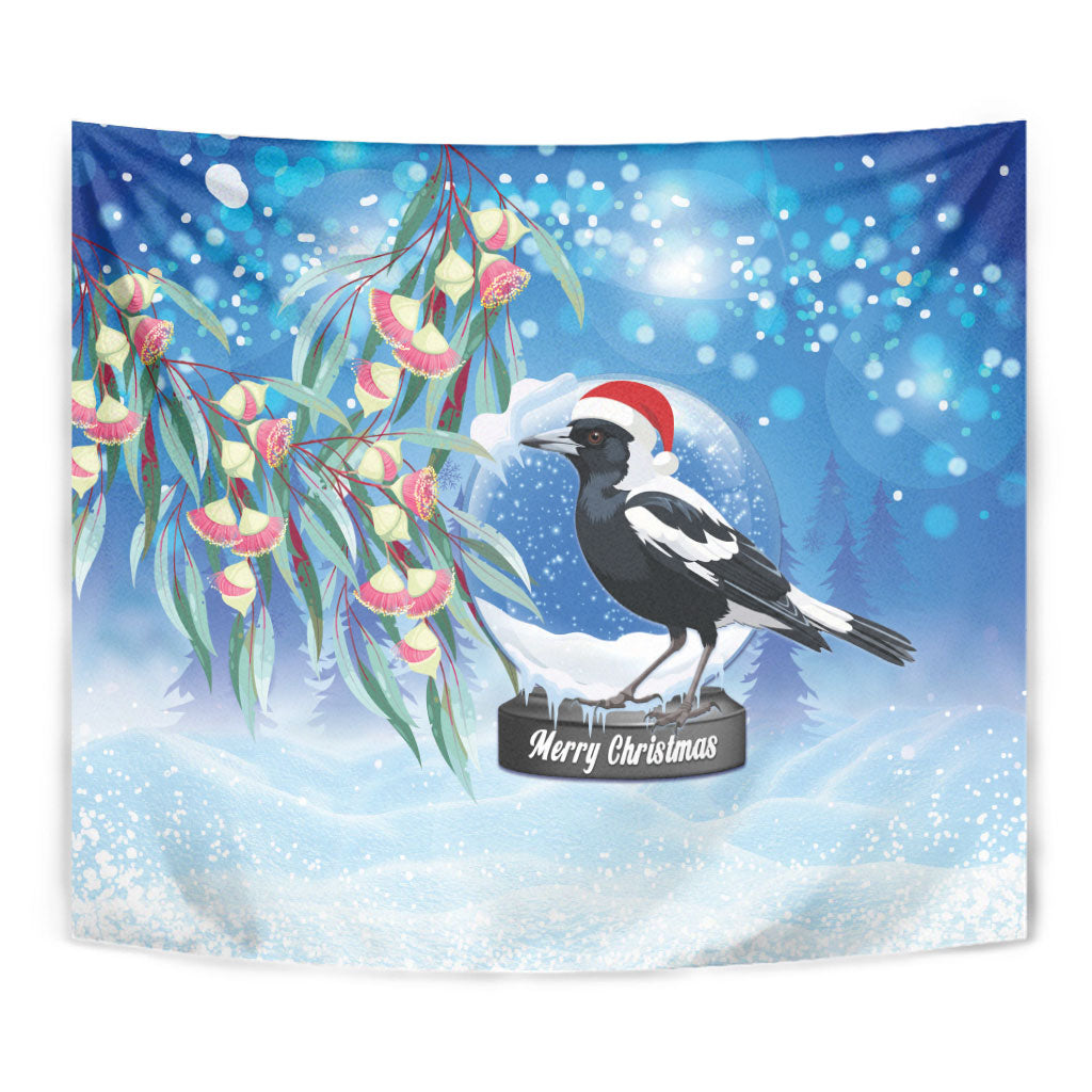 Australia Magpie Christmas In July Tapestry Eucalyptus Snow Globe Merry Xmas