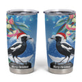 Australia Magpie Christmas In July Tumbler Cup Eucalyptus Snow Globe Merry Xmas