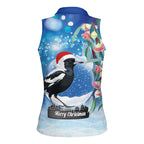 Australia Magpie Christmas In July Women Sleeveless Polo Shirt Eucalyptus Snow Globe Merry Xmas